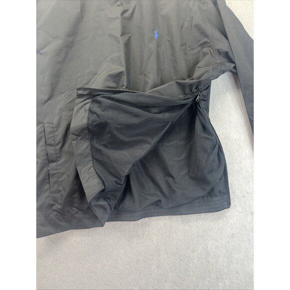 Ralph Lauren Polo Golf Windbreaker Mens M Black Side Zip Pullover Track Jacket - Picture 12 of 16